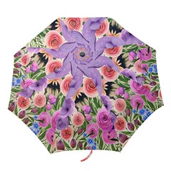 Brittle And Broken Blossoms Folding Umbrellas by GardenOfOphir