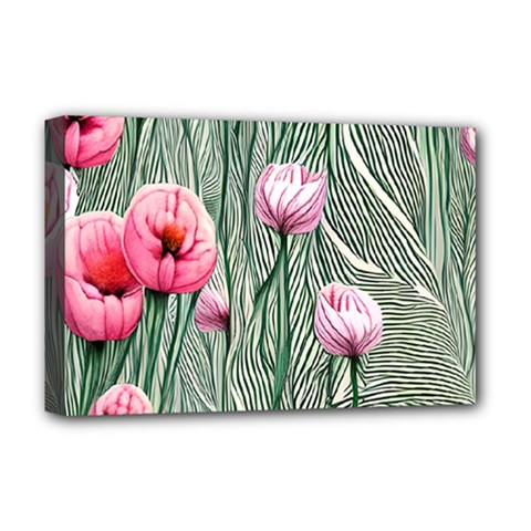 Pure And Radiant Watercolor Flowers Deluxe Canvas 18  X 12  (stretched) by GardenOfOphir