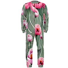 Pure And Radiant Watercolor Flowers Onepiece Jumpsuit (men) by GardenOfOphir