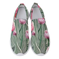 Pure And Radiant Watercolor Flowers Women s Slip On Sneakers by GardenOfOphir