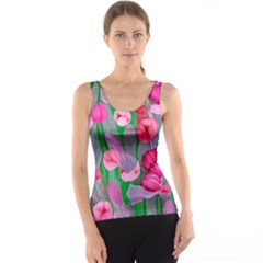 Mysterious And Enchanting Watercolor Flowers Tank Top by GardenOfOphir
