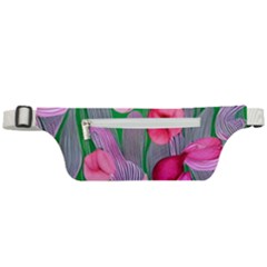 Mysterious And Enchanting Watercolor Flowers Active Waist Bag