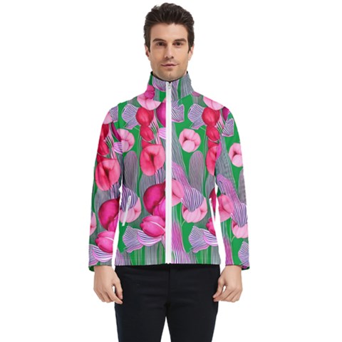 Mysterious And Enchanting Watercolor Flowers Men s Bomber Jacket by GardenOfOphir