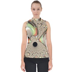 Fractal Background Pattern Texture Abstract Design Abstract Mock Neck Shell Top