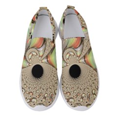 Fractal Background Pattern Texture Abstract Design Abstract Women s Slip On Sneakers