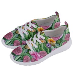 Delicate And Dazzling Watercolor Flowers Women s Lightweight Sports Shoes by GardenOfOphir