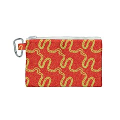 Background Ornamental Pattern Abstract Seamless Canvas Cosmetic Bag (small)