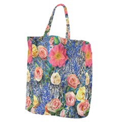 Captivating Watercolor Flowers Giant Grocery Tote by GardenOfOphir