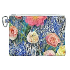 Captivating Watercolor Flowers Canvas Cosmetic Bag (xl) by GardenOfOphir