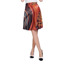 Fractal Background Pattern Texture Abstract Design A-line Skirt