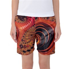 Fractal Background Pattern Texture Abstract Design Women s Basketball Shorts by Ravend