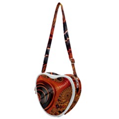 Fractal Background Pattern Texture Abstract Design Heart Shoulder Bag