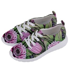 Sumptuous Watercolor Flowers Women s Lightweight Sports Shoes