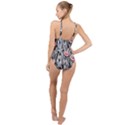 Luxurious Watercolor Flowers High Neck One Piece Swimsuit View2