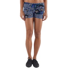 Fractal Background Pattern Texture Abstract Design Pattern Yoga Shorts