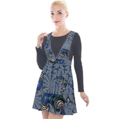 Fractal Background Pattern Texture Abstract Design Pattern Plunge Pinafore Velour Dress