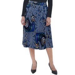 Fractal Background Pattern Texture Abstract Design Pattern Classic Velour Midi Skirt 