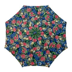 Exquisite Watercolor Flowers Golf Umbrellas by GardenOfOphir