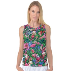 Dazzling Watercolor Flowers Women s Basketball Tank Top by GardenOfOphir