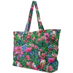 Dazzling Watercolor Flowers Simple Shoulder Bag