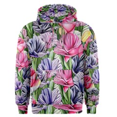 Majestic Watercolor Flowers Men s Core Hoodie by GardenOfOphir