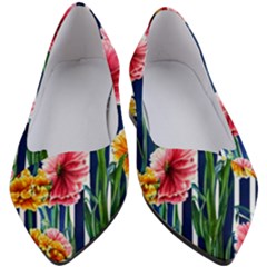 Charming And Cheerful Watercolor Flowers Women s Block Heels  by GardenOfOphir