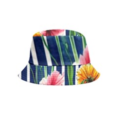 Charming And Cheerful Watercolor Flowers Bucket Hat (kids) by GardenOfOphir