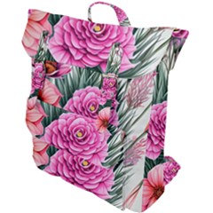 Color-infused Watercolor Flowers Buckle Up Backpack