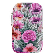 Color-infused Watercolor Flowers Waist Pouch (large) by GardenOfOphir