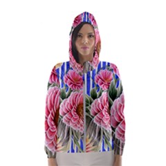 Choice Watercolor Flowers Women s Hooded Windbreaker by GardenOfOphir