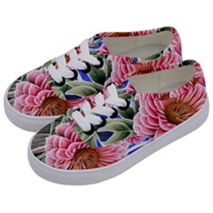 Choice Watercolor Flowers Kids  Classic Low Top Sneakers by GardenOfOphir
