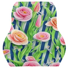 Dazzling Watercolor Flowers Car Seat Back Cushion  by GardenOfOphir