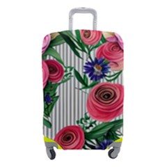 Cheerful Watercolor Flowers Luggage Cover (small) by GardenOfOphir