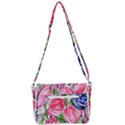 Charming Foliage – Watercolor Flowers Botanical Shoulder Bag with Back Zipper View3