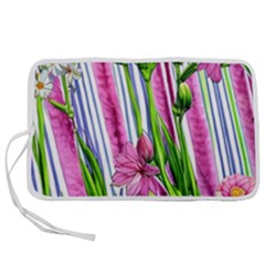 Cherished Blooms – Watercolor Flowers Botanical Pen Storage Case (S)