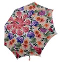 Country-chic Watercolor Flowers Hook Handle Umbrellas (Medium) View2