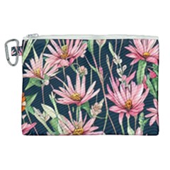 Choice And Creative Watercolor Flowers Canvas Cosmetic Bag (xl)