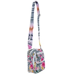 Classy And Chic Watercolor Flowers Shoulder Strap Belt Bag by GardenOfOphir