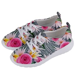 Classy And Chic Watercolor Flowers Women s Lightweight Sports Shoes