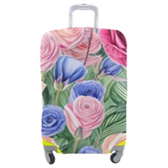 Cheerful Watercolor Flowers Luggage Cover (medium) by GardenOfOphir