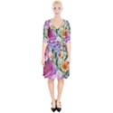 Captivating Watercolor Flowers Wrap Up Cocktail Dress View1