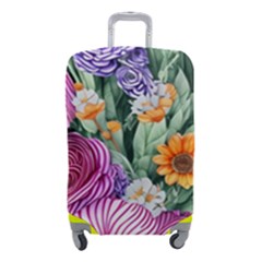 Captivating Watercolor Flowers Luggage Cover (small) by GardenOfOphir