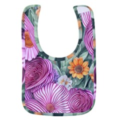 Captivating Watercolor Flowers Baby Bib