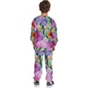 Captivating Watercolor Flowers Kids  Sweatshirt set View4