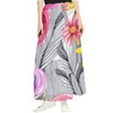 Darling And Dazzling Watercolor Flowers Maxi Chiffon Skirt View1