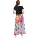 Darling And Dazzling Watercolor Flowers Maxi Chiffon Skirt View2