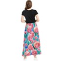 Brilliantly Hued Watercolor Flowers In A Botanical Maxi Chiffon Skirt View2