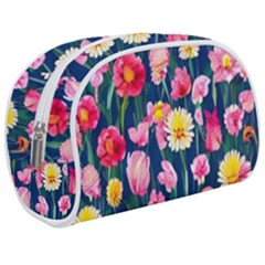 Botanical Flowers Pattern Make Up Case (medium) by GardenOfOphir