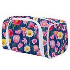 Botanical Flowers Pattern Toiletries Pouch by GardenOfOphir