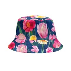 Botanical Flowers Pattern Bucket Hat by GardenOfOphir